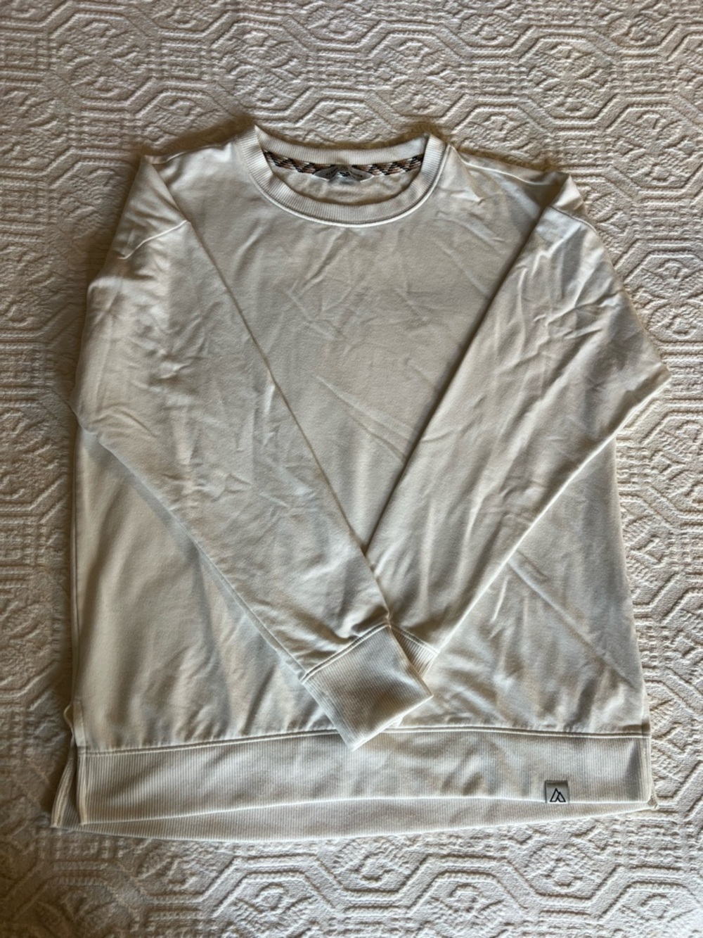 Alpine Design Men's Crewneck Sweater in Off-White